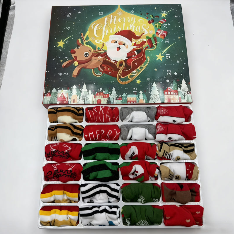 Warm Christmas Socks 24 Day Gift Set