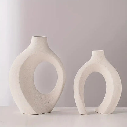 Simple White Ceramic Vase