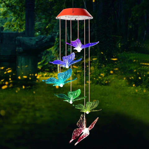 Solar Powered Glass Pendant Light