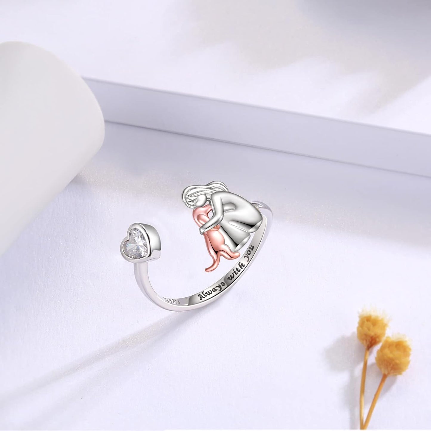 Personalized Dog Pendant Necklace with Sparkling Stones