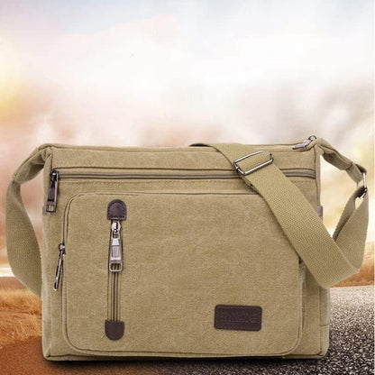 Vintage Style Canvas Crossbody Messenger Bag