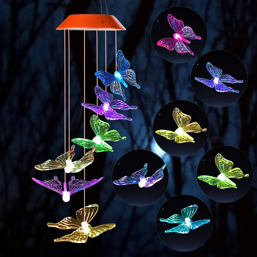 Solar Powered Glass Pendant Light