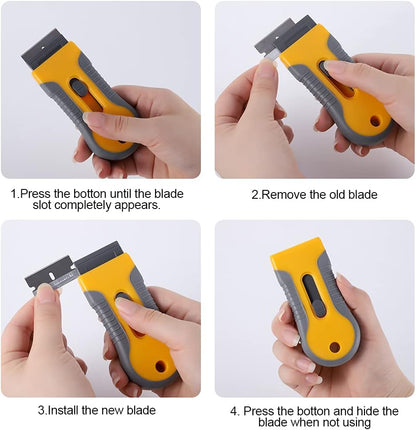 Fesara Hob Scraper - Heavy Duty Razor Blade Cleaner Kit