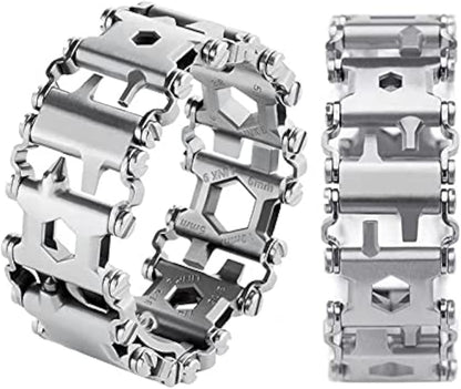 Practical 29-in-1 Metal Survival Tool Watch Band - Fesara