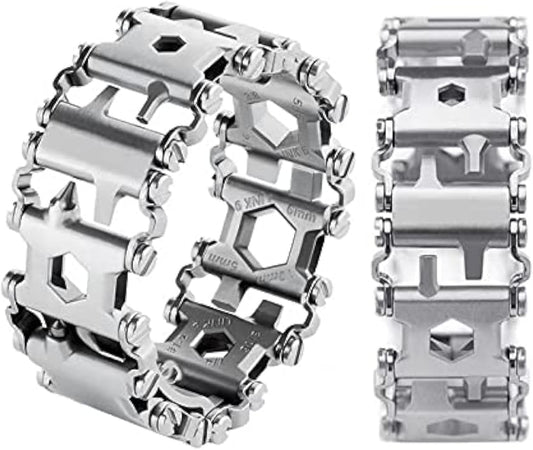 Practical 29-in-1 Metal Survival Tool Watch Band - Fesara