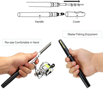 Portable Telescopic Fishing Rod and Reel Set
