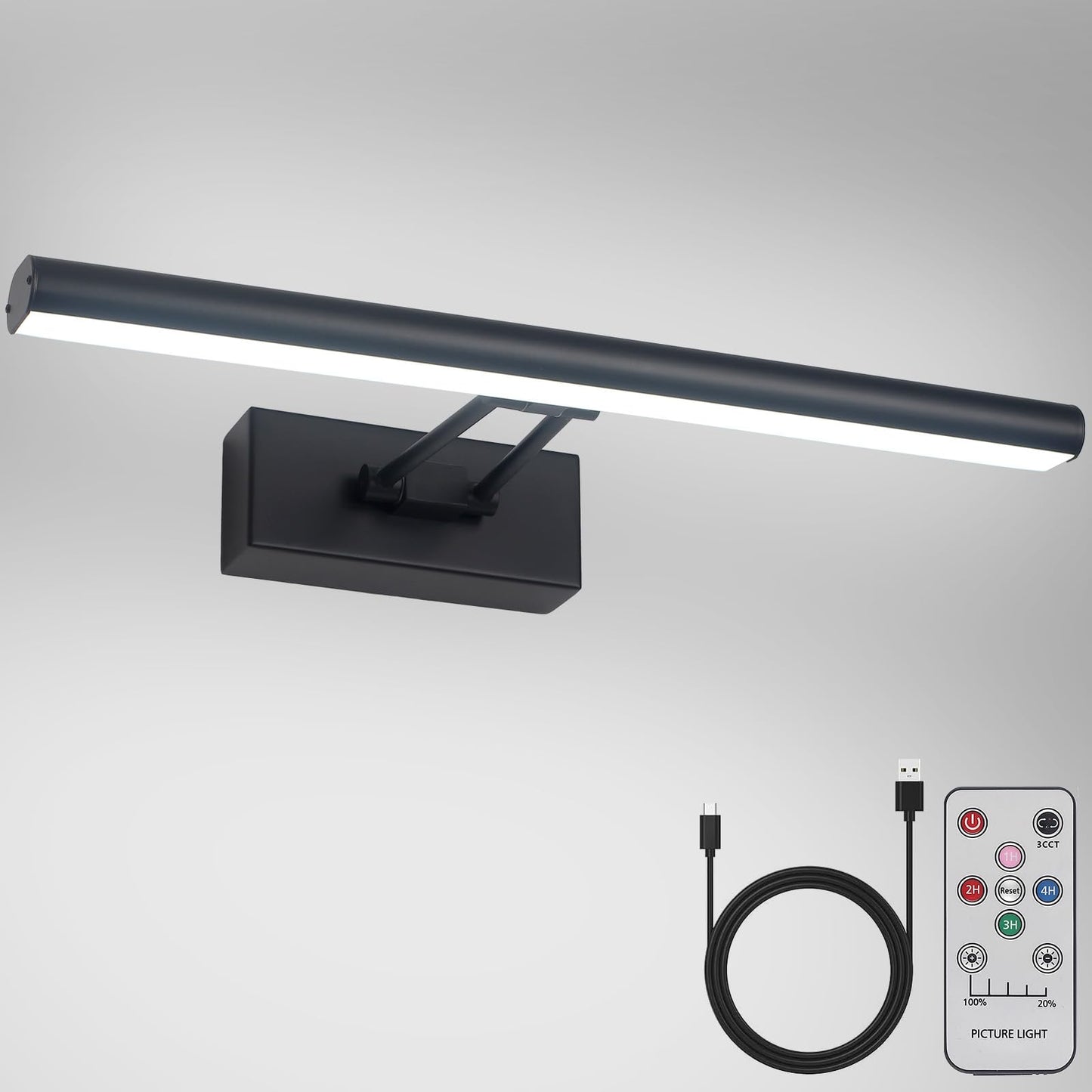 Wireless Black LED Picture Frame Light with Remote - Fesara