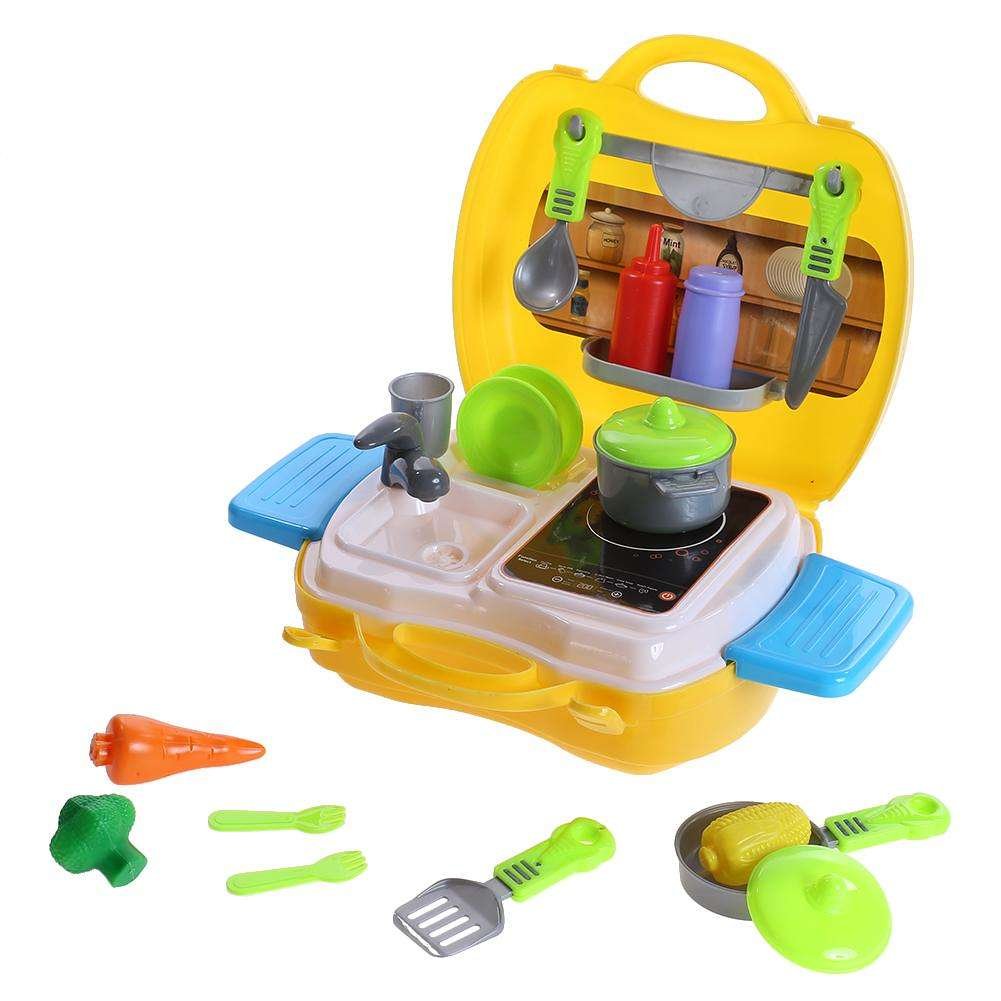 Kids Friendly Mini Kitchen Playset with Cooking Tools