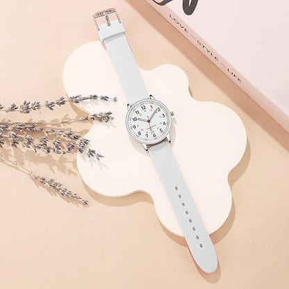 Fashionable Ladies Clip On Watch - Water Resistant Silicone Strap