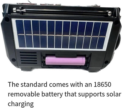 Portable Emergency Radio with Power Bank and Flashlight