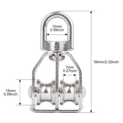 Durable Metal Rotating Pulley Block