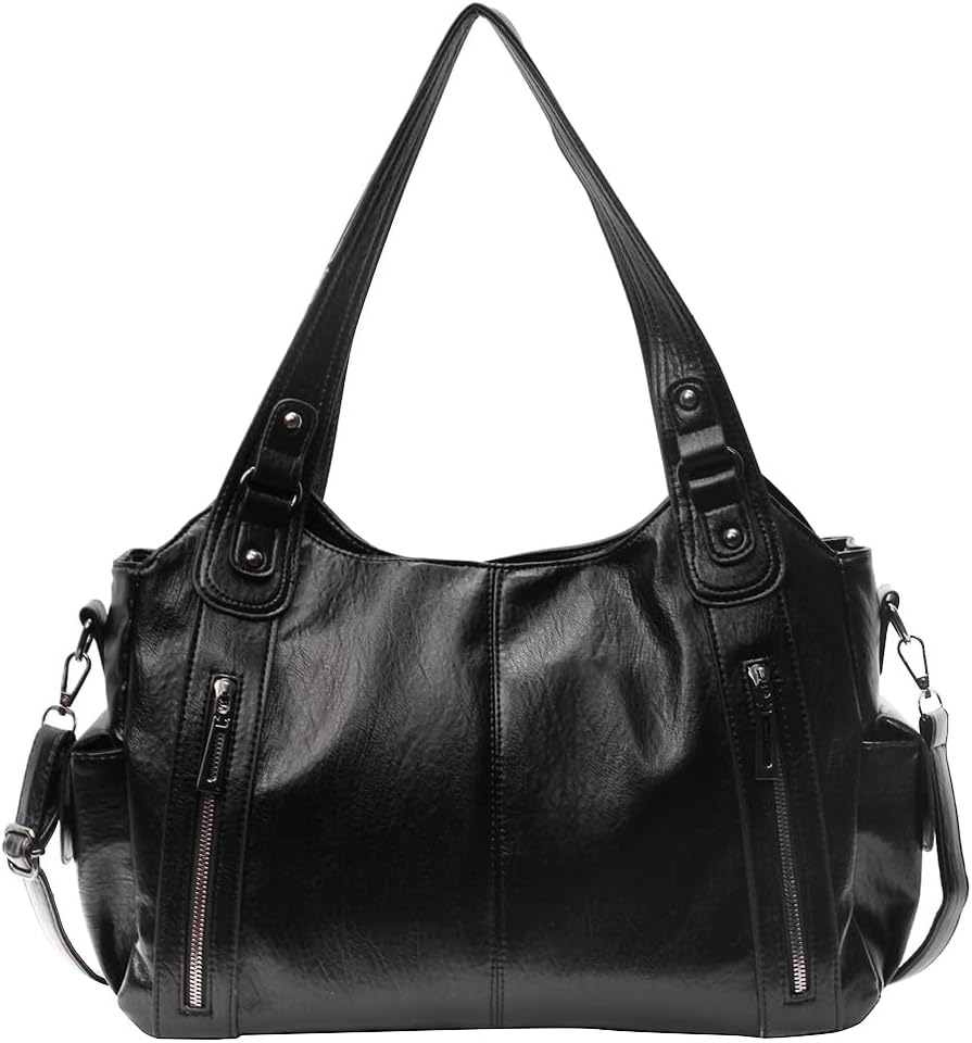 Fesara | Soft Faux Leather Tote Handbag - Fesara
