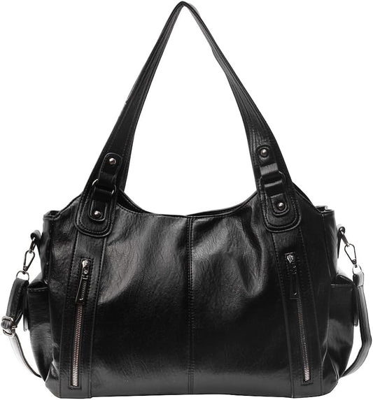 Fesara | Soft Faux Leather Tote Handbag - Fesara