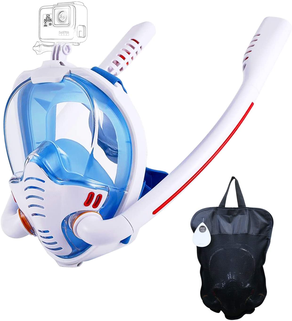 Clear Vision Snorkel Mask with Anti-Fog Coating