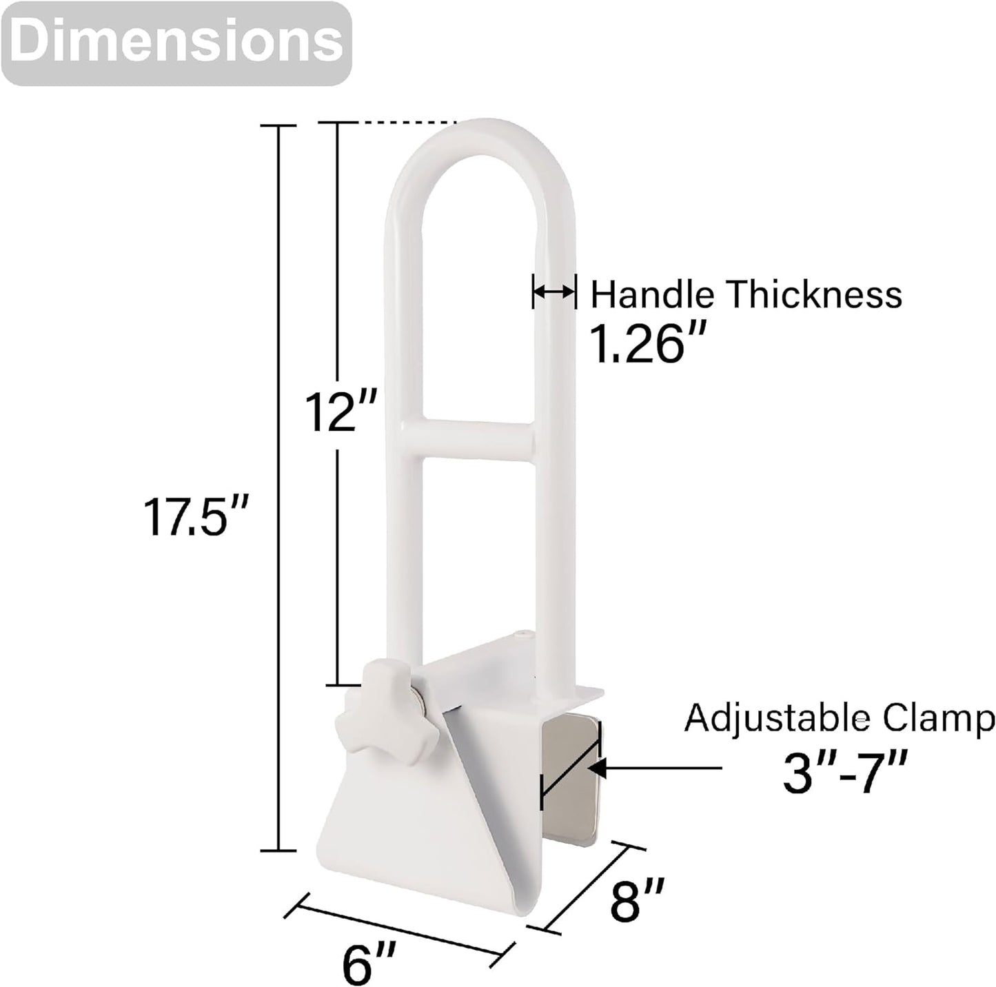 Safe Bathroom Handle Bar for Elderly and Disabled