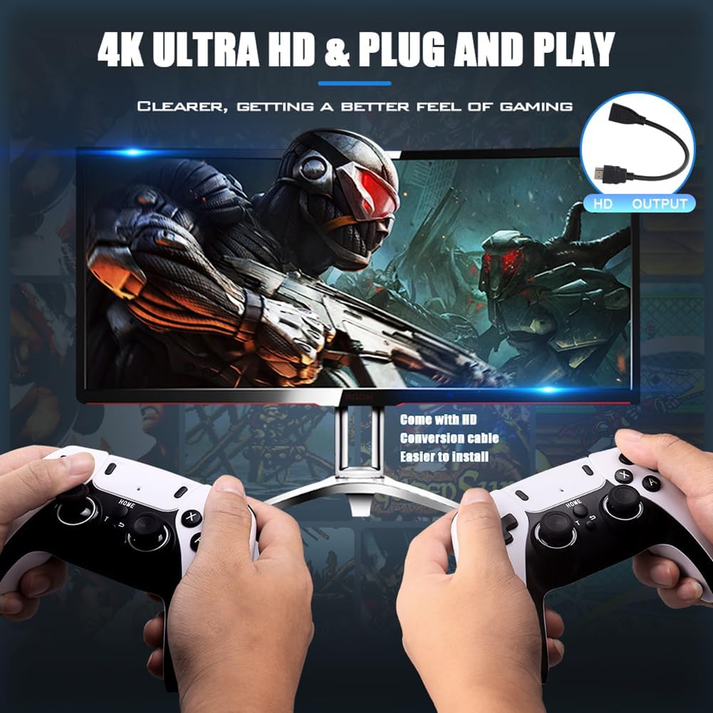 Classic Gaming System 4K HDMI 40k Games Bundle