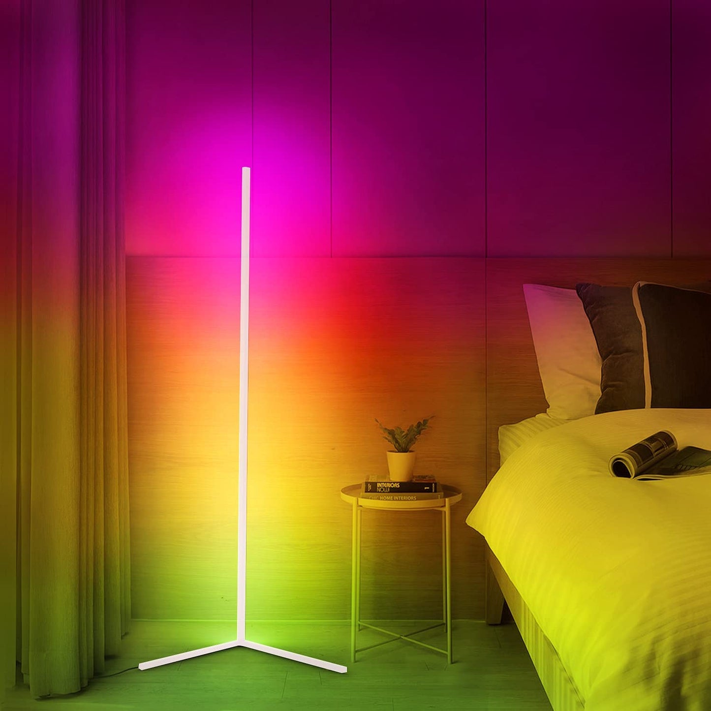 Tall Slim Corner Lamp LED Adjustable Modern Style