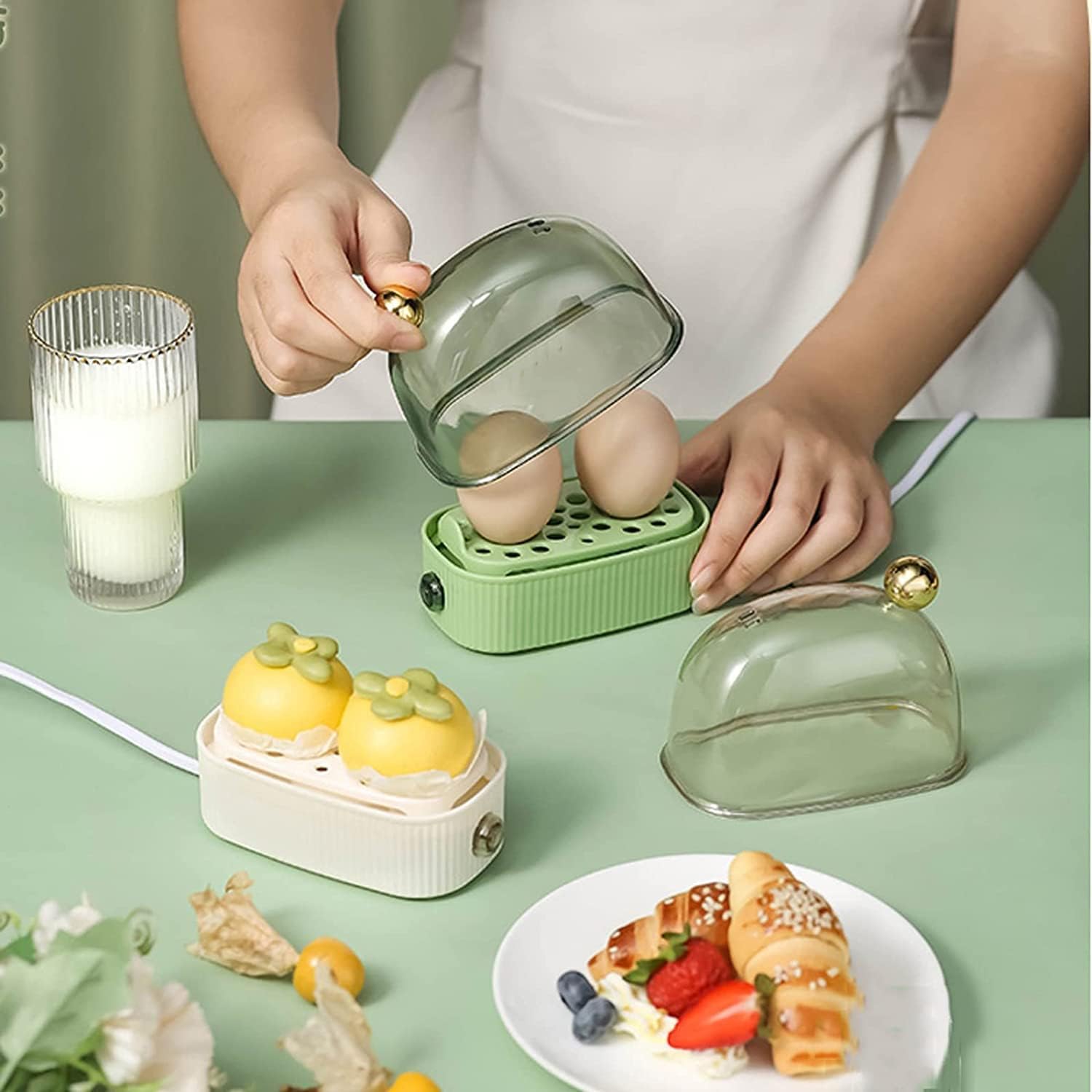 Compact Electric 2 Egg Boiler Cooker - Fesara
