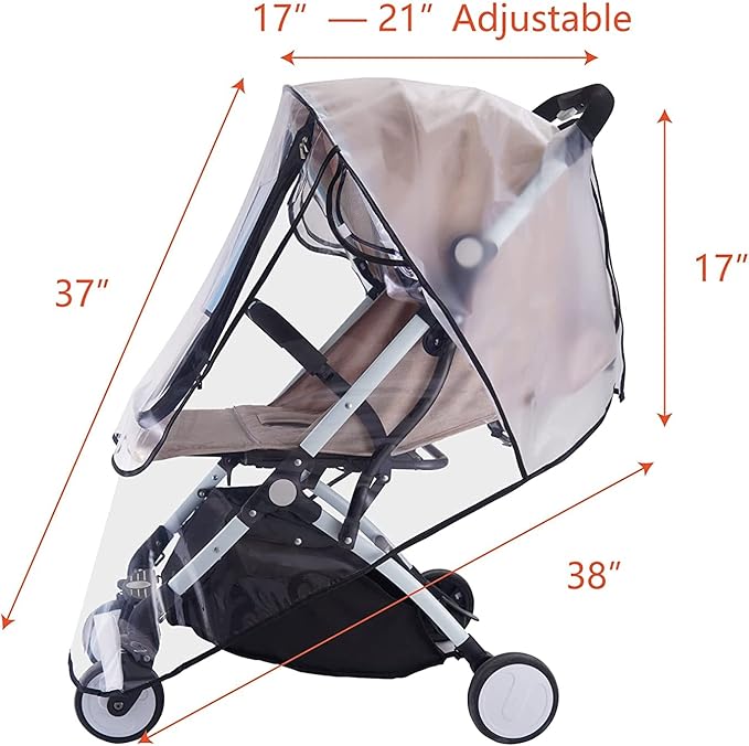 Waterproof Stroller Rain Cover – Clear Protective Hood