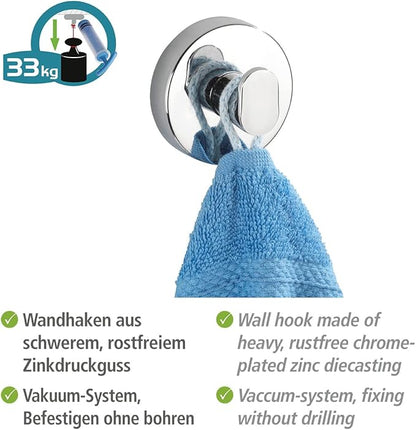 Easy Hang Vacuum Wall Hooks Duo - Strong Drill-Free Mounts