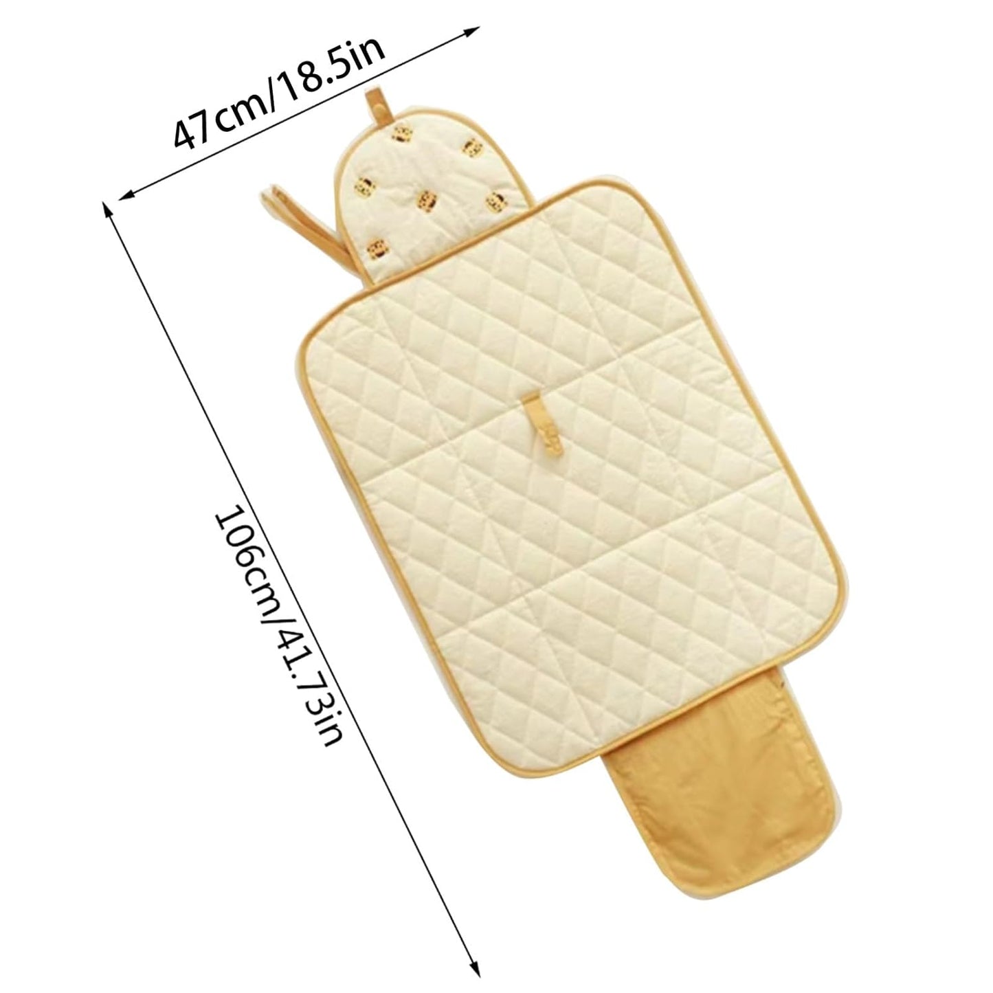 Portable Folding Baby Changing Pad with Cute Bear Design