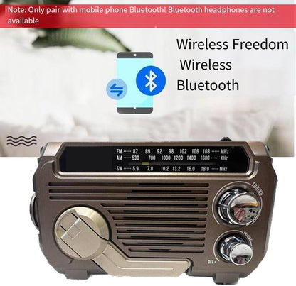 Portable Emergency Radio with Power Bank and Flashlight