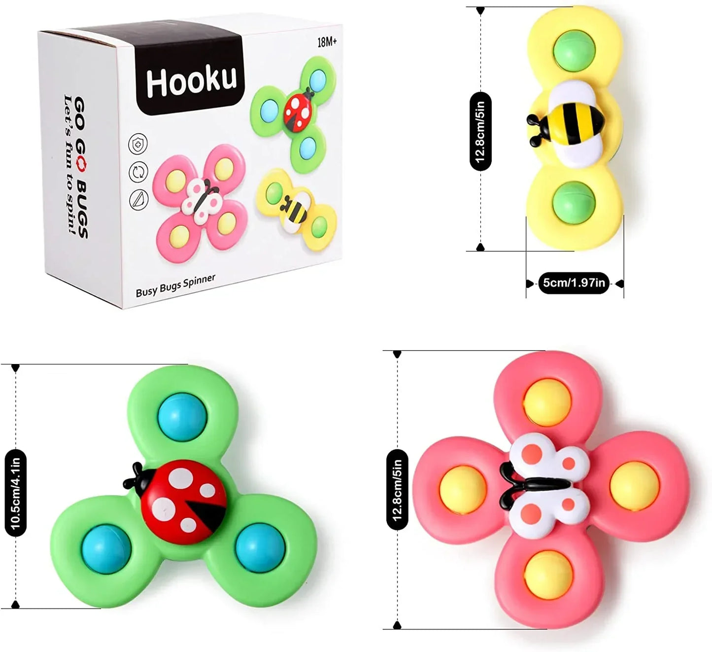 Colorful Bath Time Spinner Toy