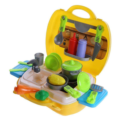 Kids Friendly Mini Kitchen Playset with Cooking Tools