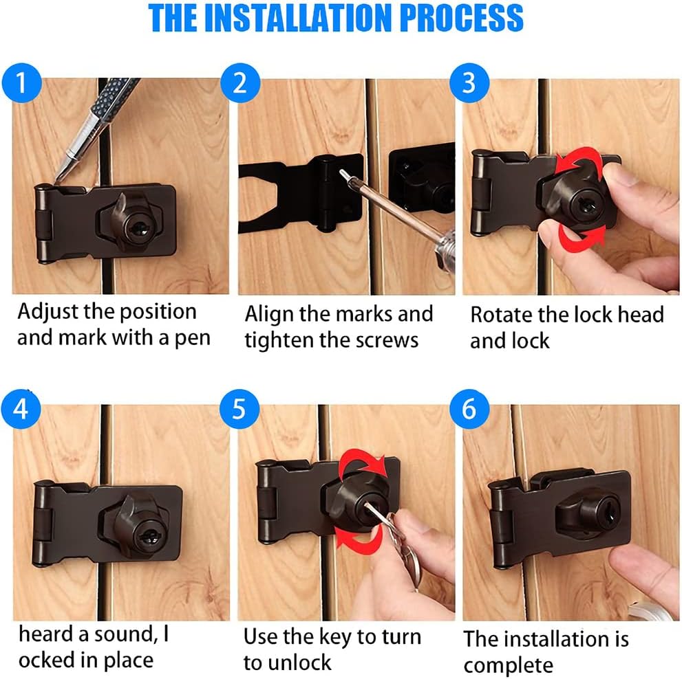 Strong Secure Keyed Padlock Hasp
