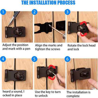 Strong Secure Keyed Padlock Hasp