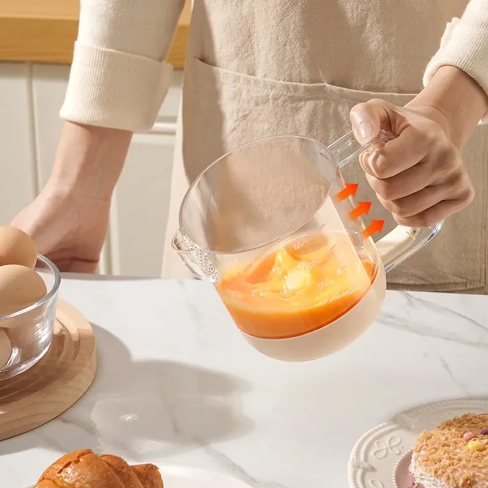 Practical Measuring Cup with Built-In Strainer