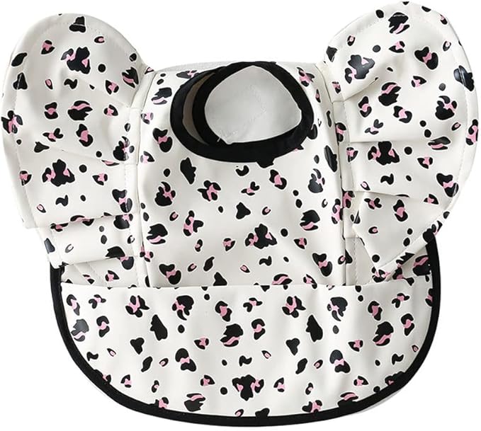 Soft Baby Bib with Sleeves - Waterproof Feeding Bib with Crumb Catcher