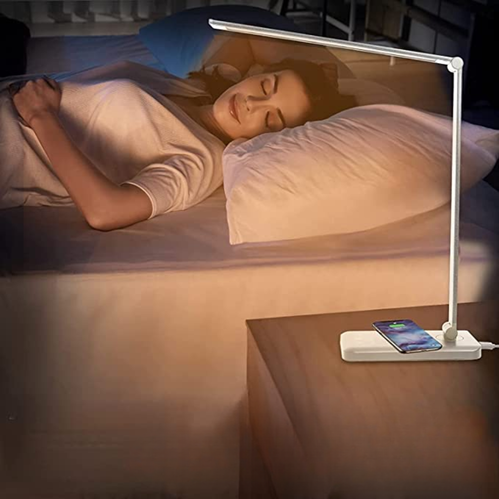 Compact LED Desk Light with USB Port and 5 Modes