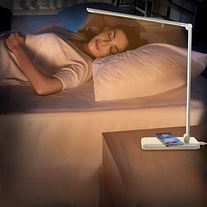 Compact LED Desk Light with USB Port and 5 Modes