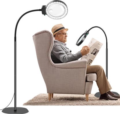 Large LED Magnifying Glass for Reading and Crafts - Fesara