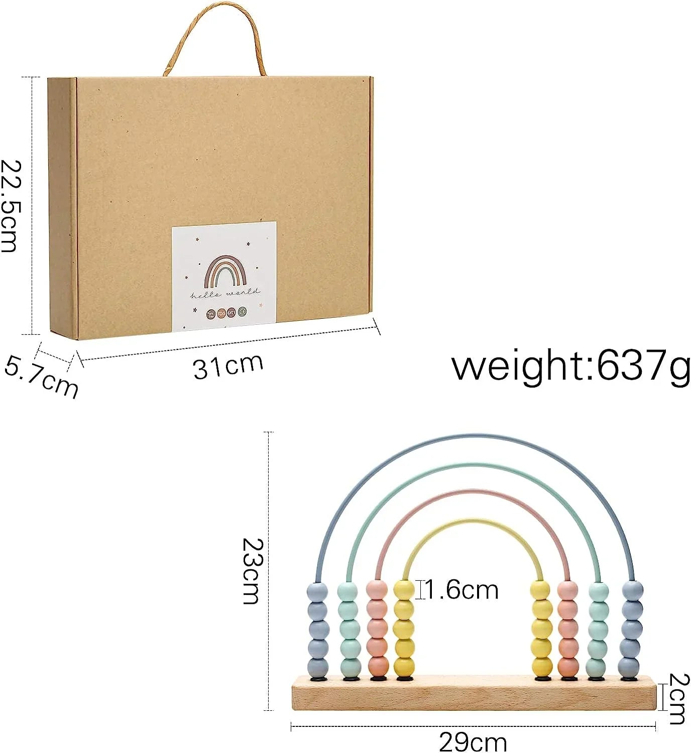 Colorful Wooden Math Abacus