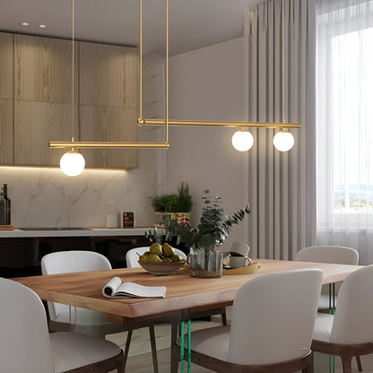 Modern Glass Linear Pendant Light Fixture