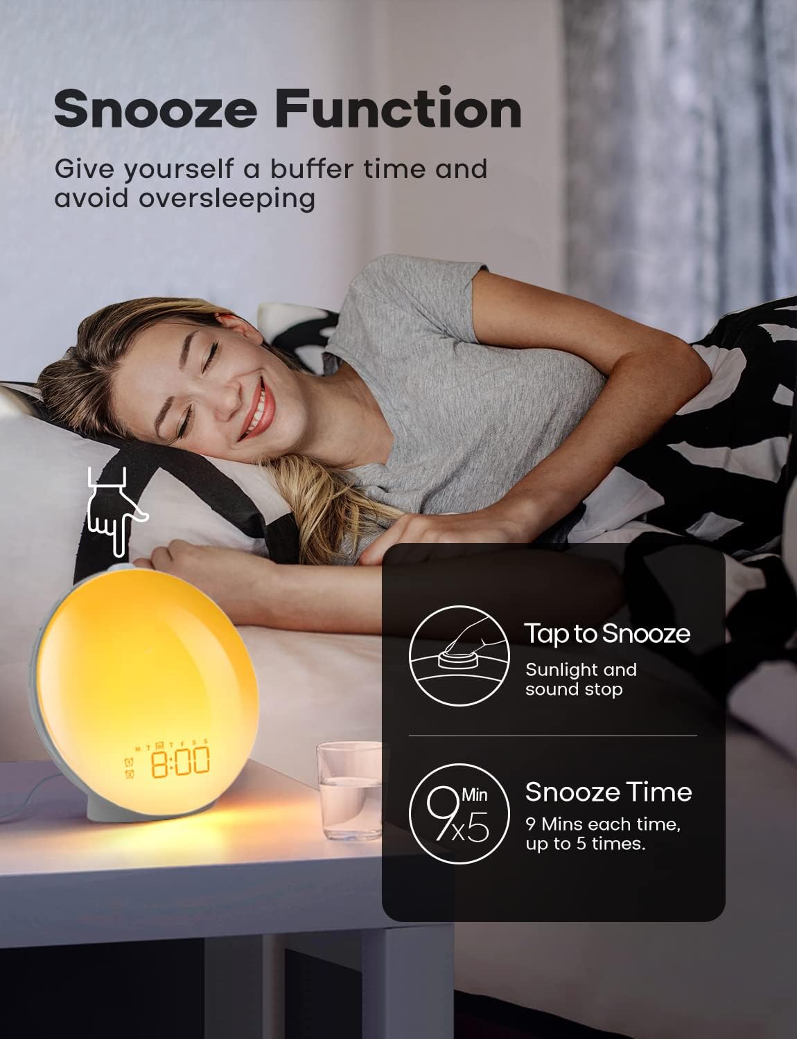 Wake Up Light Alarm Clock with Sunrise Simulation