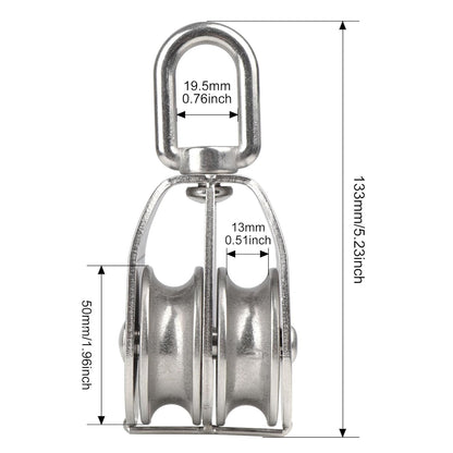 Durable Metal Rotating Pulley Block