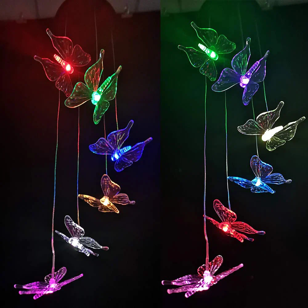 Solar Powered Glass Pendant Light
