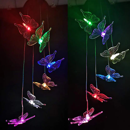 Solar Powered Glass Pendant Light