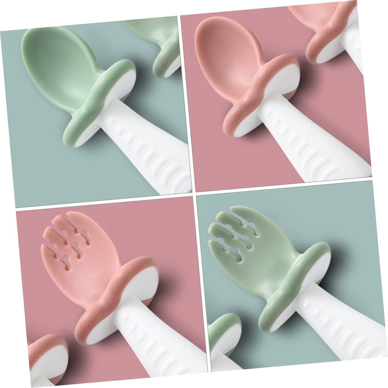 Soft Baby Utensil Set - Silicone Spoon and Fork