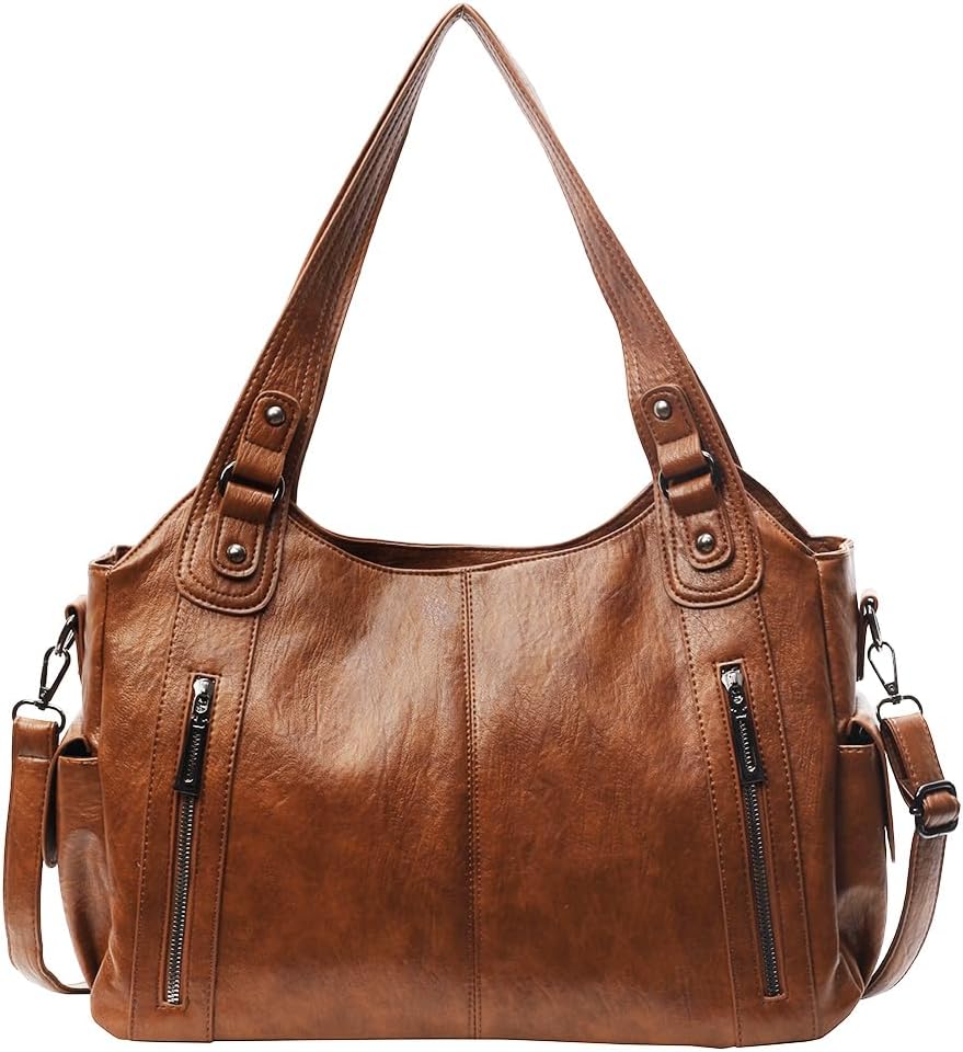 Fesara | Soft Faux Leather Tote Handbag