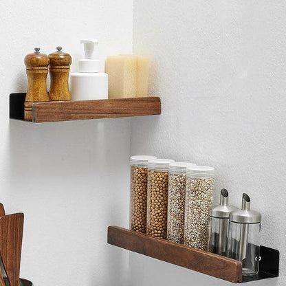 Easy Install Wooden Bathroom Storage Shelves