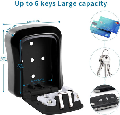 Secure Wall Mount Key Box with 4 Digit Code Lock