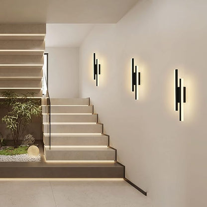 Slim LED Wall Light with Bright Vertical Stripes