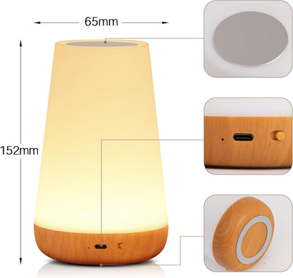 Colorful LED Touch Nightstand Lamp with RGB Colors