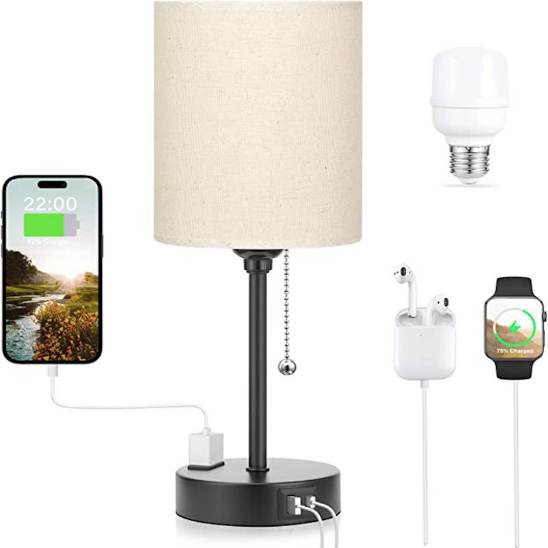 Stylish Desk Lamp with USB Charging and Color Options - Fesara