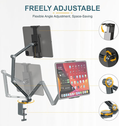 Portable Folding Tablet Holder with 360 Rotation