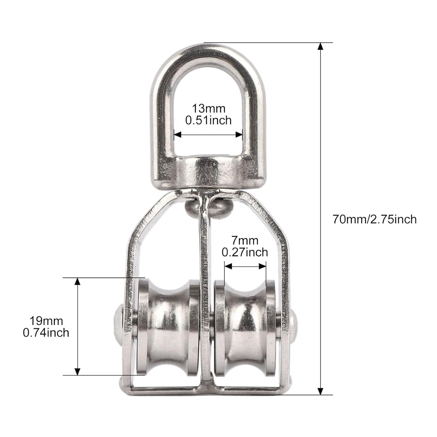 Durable Metal Rotating Pulley Block